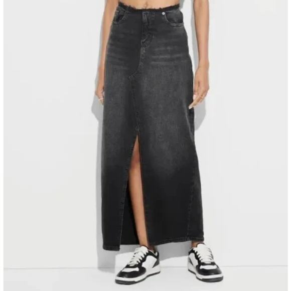 Wild Fable Dresses & Skirts - NWT Wild Fable Black Low Rise Denim Maxi Skirt Size 2